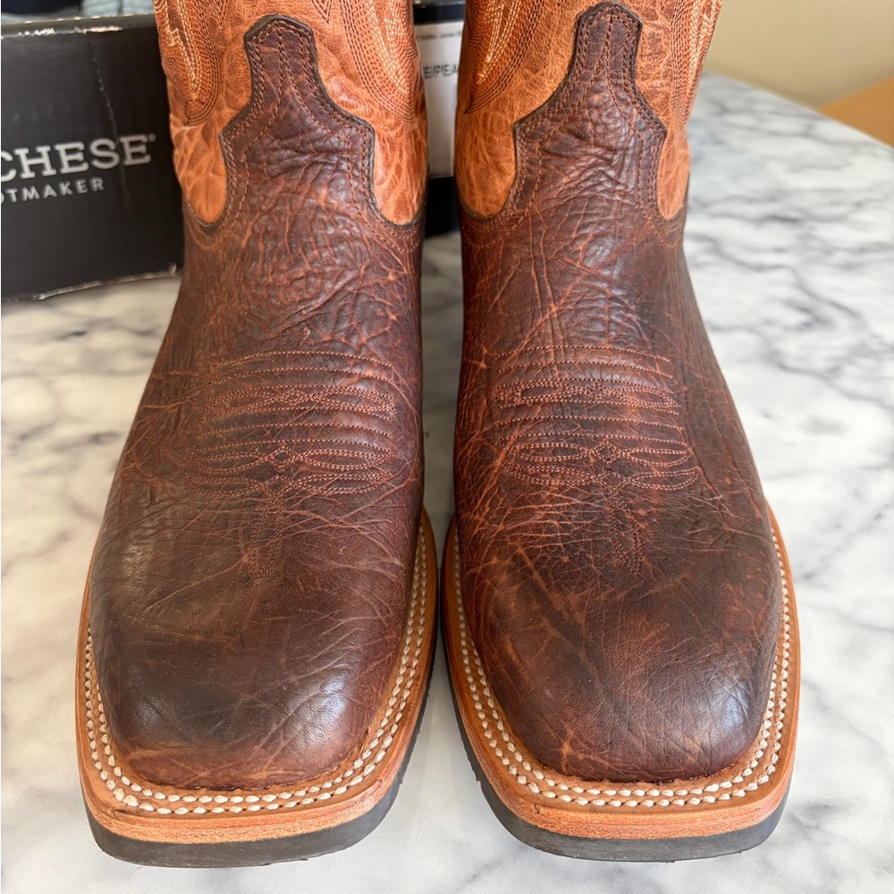 Lucchese Men’s Rudy Boots chocolate/peanut New in box never worn - Picture 3 of 7